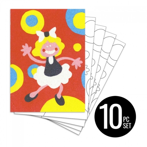 Peel 'N Stick Sand Art Board #9 - Dancing Girl Multi Set *SHIPPING INCLUDED via USPS within USA*